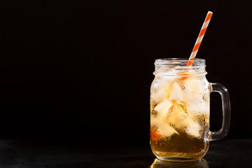 iced tea in a jar