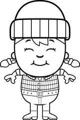 Smiling Cartoon Little Lumberjack