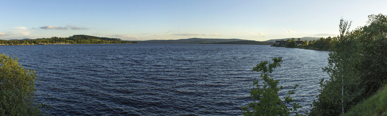 Lipno lake panorama before sunset