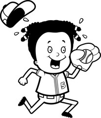 Cartoon Child Softball