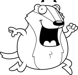Cartoon Badger Running