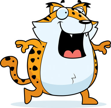 recommend clip art: Cartoon Bobcat Walking
