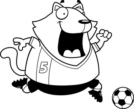Cartoon Cat Soccer