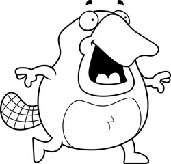 Cartoon Platypus Walking
