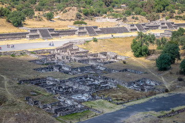 View from above of Teotihuacan Ruins - Mexico City, Mexico