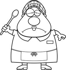 Sad Cartoon Lunch Lady