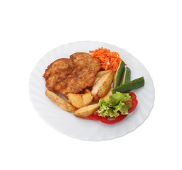 Meat and Vegitables.
