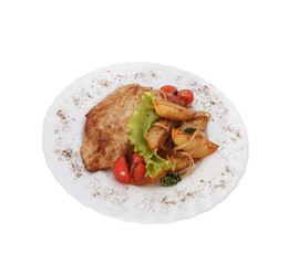 Meat and Vegitables.