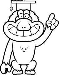 Cartoon Macaque Professor