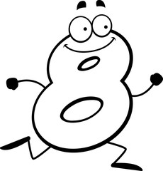 Cartoon Eight Running
