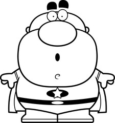 Cartoon Surprised Superhero