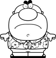 Cartoon Angry Tourist
