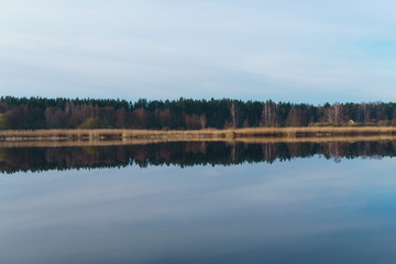 Early morning on the river Lielupe, in Jurmala, May 2017.