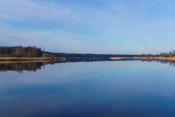 Early morning on the river Lielupe, in Jurmala, May 2017.