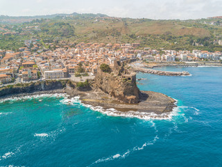 Obraz premium View from top, castle of Aci Castello, Catania, Sicily - Italy