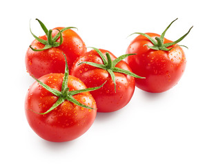 Tomatoes with drops of water