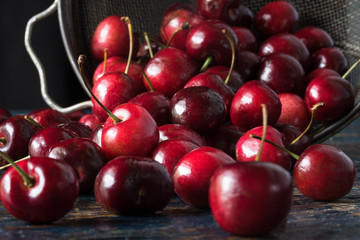 Cherries Spilled from a Strainer