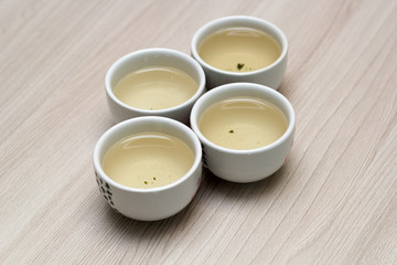 Obraz na płótnie Canvas cups of tea on the table, tea ceremony