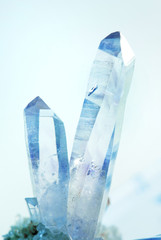 Crystals of blue quartz