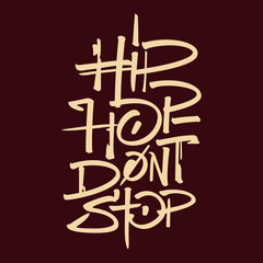 Hip Hop Don't Stop Typography Illustration