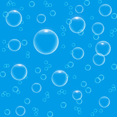 Air bubbles, seamless pattern, vector