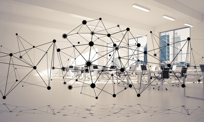 Networking and wireless connection as concept for effective mode