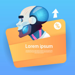 Chat Bot Robot Virtual Assistance Element Of Website Or Mobile Applications Artificial Intelligence Concept Flat Vector Illustration