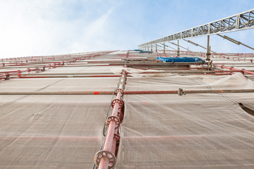 Naklejka premium Site building on a building