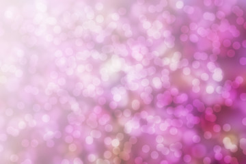 Abstract pink bokeh Christmas background. Modern simple flat sign. Trendy valentine decoration symbol for website design