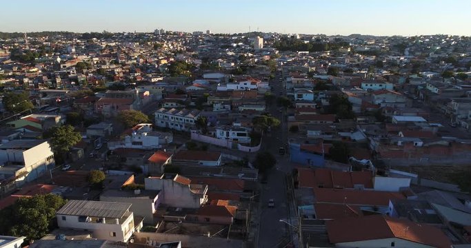 Aerial View of Itaquera District in Sao Paulo, Brazil