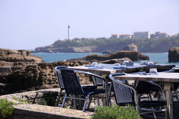restaurant at fish port biarritz