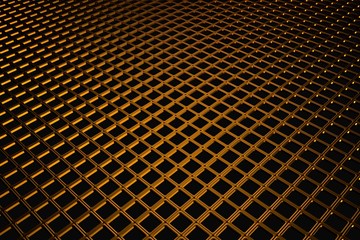 Abstract background of copper mesh. 3D rendering.