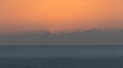 Fototapeta na wymiar Orange sunset