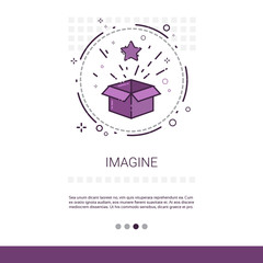 Imagine New Idea Inspiration Creative Process Business Web Banner With Copy Space Vector Illustration