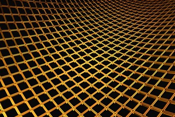 Abstract background of copper mesh. 3D rendering.