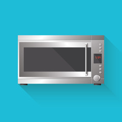 Microwave icon. Flat design. Vector illustration