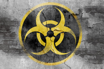 grunge biohazard symbol - 159211524