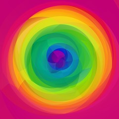 Obraz premium abstract modern art geometric swirl background - full spectrum rainbow colored - hot pink