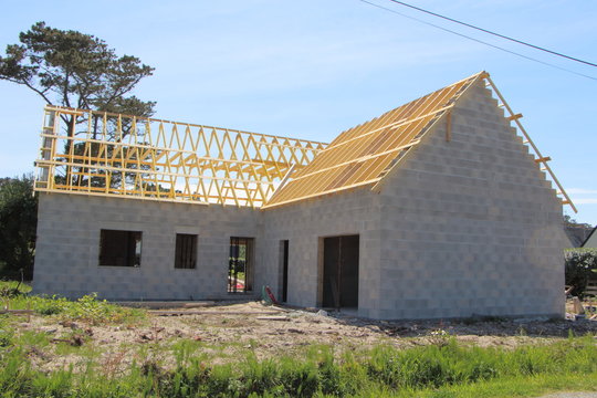 Chantier de maison en construction