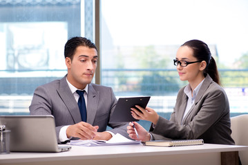 Businesspeople having discussion in the office