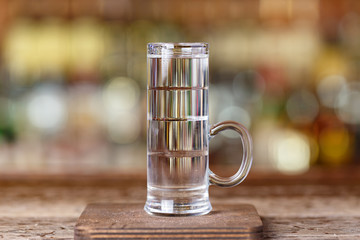 Multi-layered cocktail with vodka and tequila