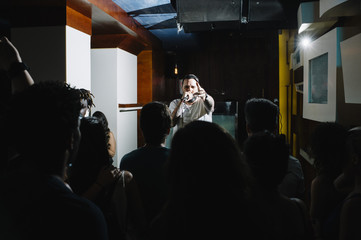 Artist who sings live in the night club