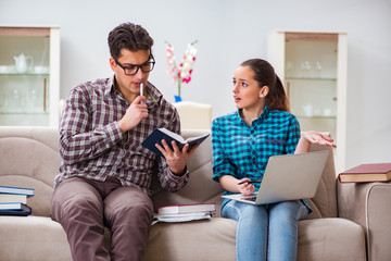 Students preparing for university exams