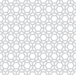 Naklejka premium hexagon geometric line grid pattern vector background