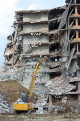 Fototapeta premium dismantling of a house