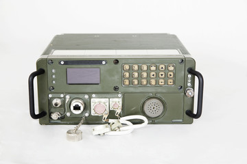 military communication station isolated on white © ribalka yuli