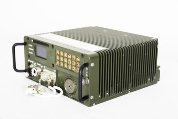 Fototapeta premium military communication station isolated on white
