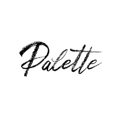 Palette brush lettering. Vocation cards, banners, posters design.