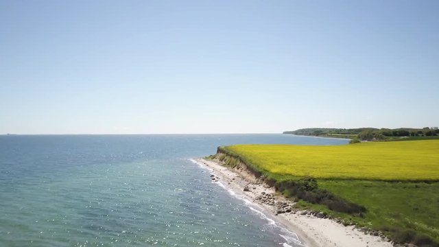 View Of The Langeland In Summer Day
