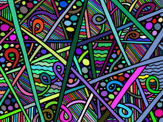 A background consisting of lines and circles